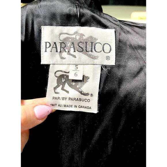 PARASUCO Vintage Black Silver Zipper jacket Blazer Wool 5 6 Canada - Picture 11 of 12
